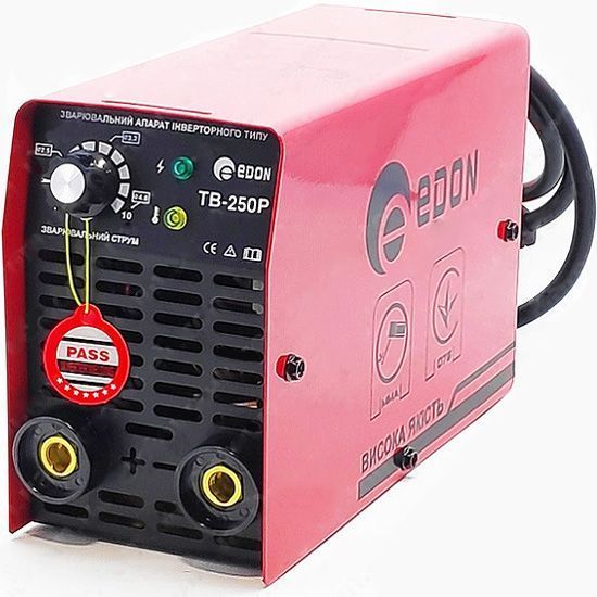 Набір для зварювальника EDON TB-250 P : 5 одиниць (зварка, маска, електроди, рукавиці і кутники) Набір зварника 1 фото
