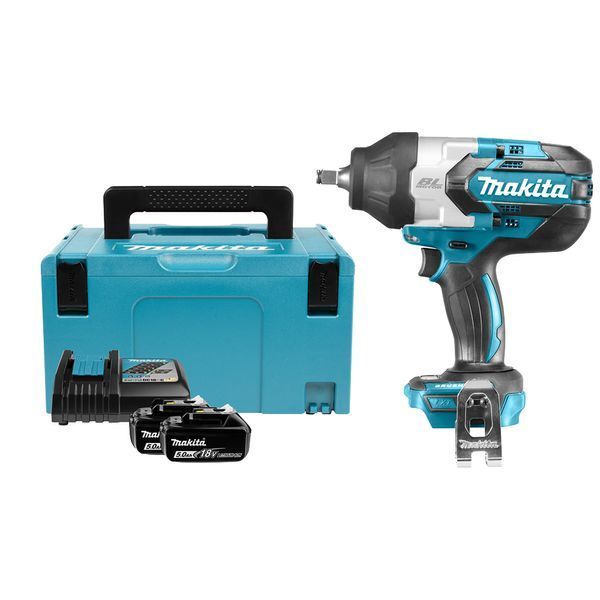 Професійний акумуляторний ударний гайкокрут Makita DTW 1002 RTJ : з АКБ 2-шт 18 V 5 Аh, 1000 Нм, 1/2" DTW1002RTJ фото