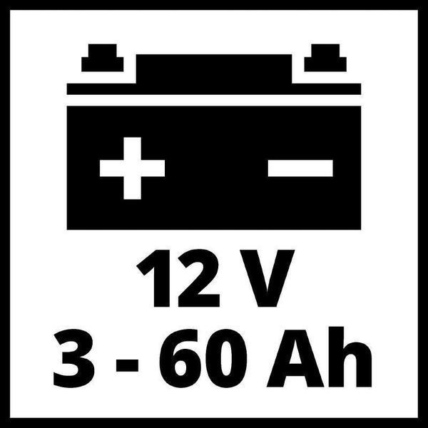 Автомобільний зарядний пристрій для акумулятора Einhell CE-BC 2 M : 12V, 3-60 Ah (1002215) 1002215 фото