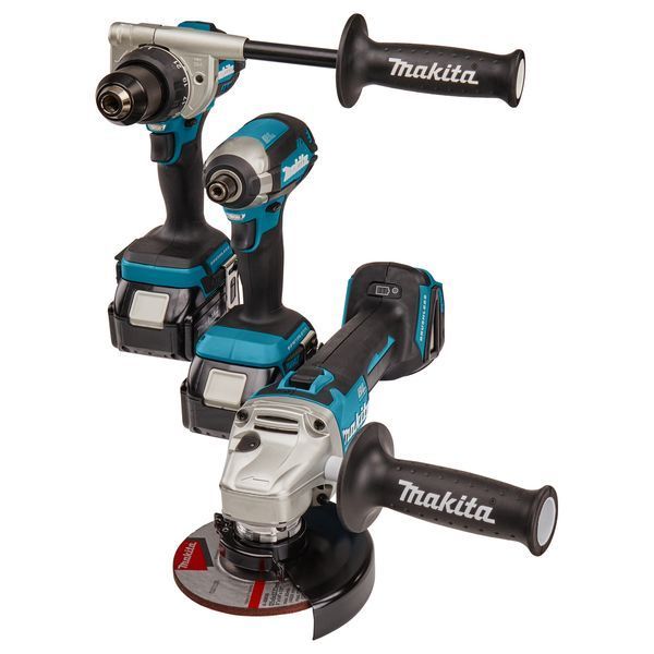 Професійний набір інструментів Makita DLX3155TJ (DDF486, DTD153, DGA504) : дриль-шуруповерт, ударний гвинтоверт,болгарка DLX3155TJ фото