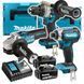 Професійний набір інструментів Makita DLX3155TJ (DDF486, DTD153, DGA504) : дриль-шуруповерт, ударний гвинтоверт,болгарка DLX3155TJ фото 1