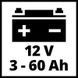 Автомобільний зарядний пристрій для акумулятора Einhell CE-BC 2 M : 12V, 3-60 Ah (1002215) 1002215 фото 5