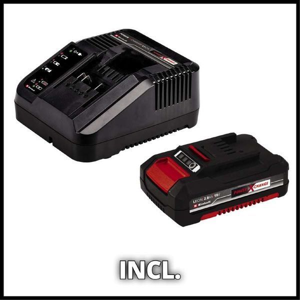 Професійний тример акумуляторний Einhell GE-CT 18 Li Kit : з АКБ 18V 2,0 Ah, 8500 об/хв, ширина зрізу 24 см 3411197 фото