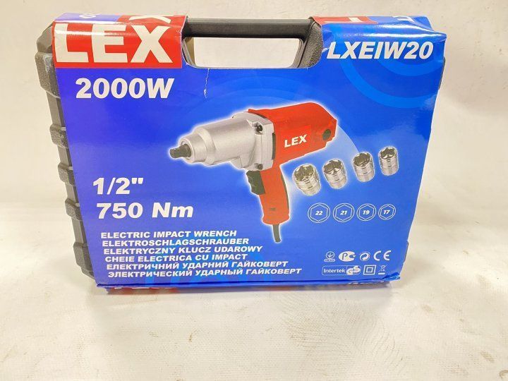 Потужний гайковерт ударний електричний LEX LXEIW20 : 1/2", 2000 Вт, 700Нм, Польща LXEIW20 фото
