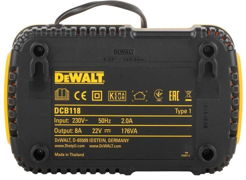 Професійний зарядний пристрій для акумулятора DeWALT DCB118 : 18 - 54В DCB118 фото