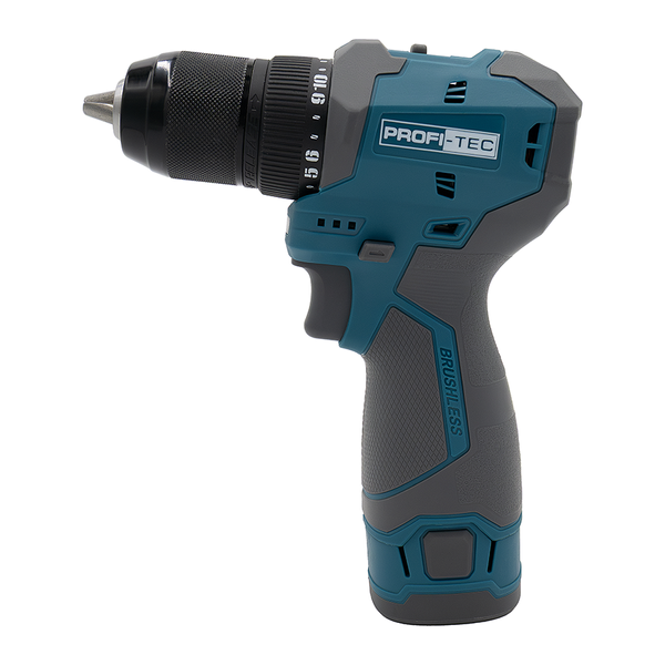 Акумуляторний шуруповерт 55 Нм PROFI-TEC PPCD5516 (2&times;акумулятора(2.0 Аг), зарядние, кейс)) 007152 фото