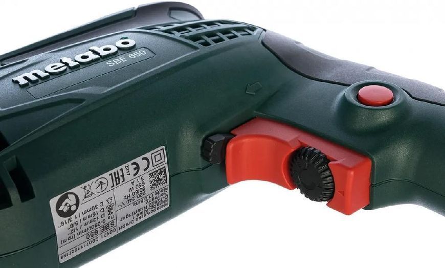 Дриль електрична ударна (електродриль) METABO SBE 650 : 650 Вт (600742000) 600742000 фото