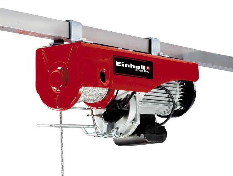 Електричний тельфер (підйомник) Einhell TC-EH 1000 : 1600 Вт, 1000 кг макс., 18м (2255160) лебідка 2255160 фото
